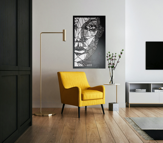 Geometric Abstract Face (24x16 inch)